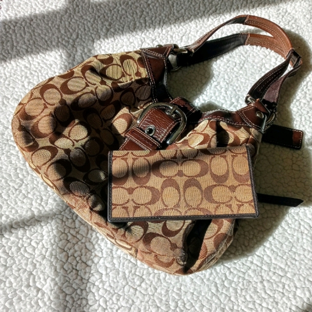 Coach Hobo Bag & Coach Checkbook in Signature look
